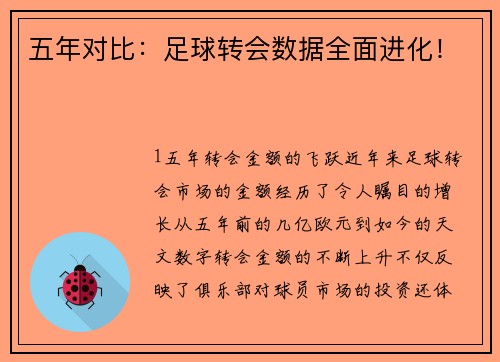 五年对比：足球转会数据全面进化！